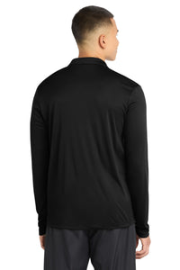Sport-Tek   Posi-UV  Pro Long Sleeve Polo - Black Back