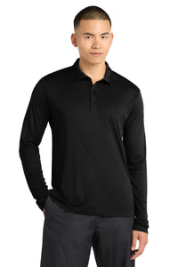 Sport-Tek   Posi-UV  Pro Long Sleeve Polo - Black