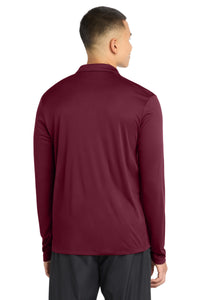 Sport-Tek   Posi-UV  Pro Long Sleeve Polo - Cardinal Back