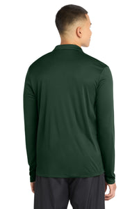 Sport-Tek   Posi-UV  Pro Long Sleeve Polo - Forest Green Back
