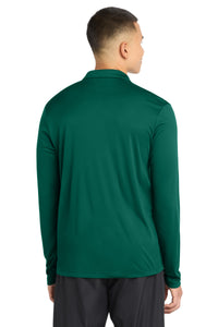 Sport-Tek   Posi-UV  Pro Long Sleeve Polo - Marine Green Back