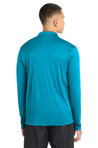 Sport-Tek   Posi-UV  Pro Long Sleeve Polo - Sapphire Back