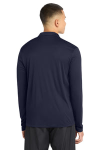 Sport-Tek   Posi-UV  Pro Long Sleeve Polo - True Navy Back