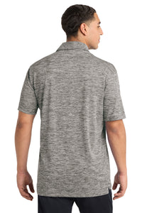 Sport-Tek  PosiCharge  Electric Heather Polo - Black Electric Back