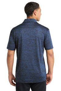 Sport-Tek  PosiCharge  Electric Heather Polo - Dark Royal-Black Electric Back