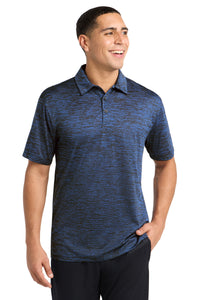 Sport-Tek  PosiCharge  Electric Heather Polo - Dark Royal-Black Electric