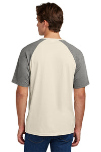 Sport-Tek Halftime Raglan Tee ST6040 - Vintage Heather/ Ecru Back