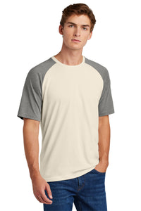Sport-Tek Halftime Raglan Tee ST6040 - Vintage Heather/ Ecru