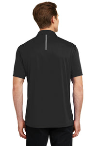 Sport-Tek Contrast PosiCharge Tough Polo - Black/ Heather Grey Back