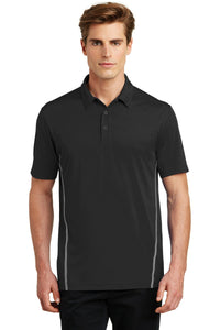 Sport-Tek Contrast PosiCharge Tough Polo - Black/ Heather Grey