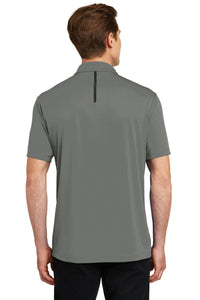 Sport-Tek Contrast PosiCharge Tough Polo - Dark Smoke Grey/ Black Back