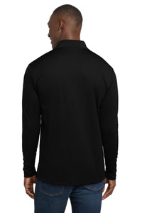 Sport-Tek  PosiCharge  RacerMesh  Long Sleeve Polo - Black Back