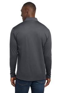 Sport-Tek  PosiCharge  RacerMesh  Long Sleeve Polo - Graphite Back