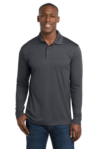 Sport-Tek  PosiCharge  RacerMesh  Long Sleeve Polo - Graphite