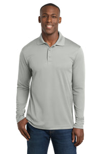 Sport-Tek  PosiCharge  RacerMesh  Long Sleeve Polo - Silver