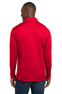 Sport-Tek  PosiCharge  RacerMesh  Long Sleeve Polo - True Red Back