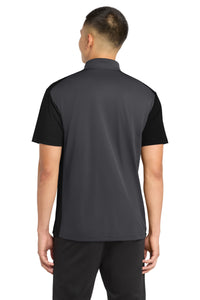 Sport-Tek Colorblock Micropique Sport-Wick Polo - Iron Grey/ Black Back