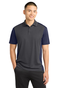 Sport-Tek Colorblock Micropique Sport-Wick Polo - Iron Grey/ True Navy