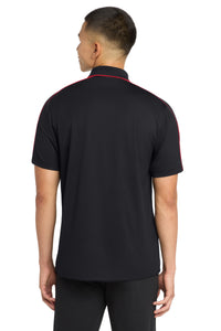 Sport-Tek Micropique Sport-Wick Piped Polo - Black/ True Red Back
