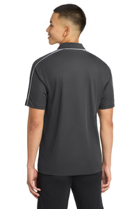 Sport-Tek Micropique Sport-Wick Piped Polo - Iron Grey/ White Back