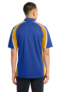 Sport-Tek Tricolor Micropique Sport-Wick Polo - True Royal/ Gold/ White Back