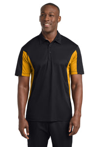 Sport-Tek Side Blocked Micropique Sport-Wick Polo - Black/ Gold