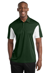 Sport-Tek Side Blocked Micropique Sport-Wick Polo - Forest Green/ White