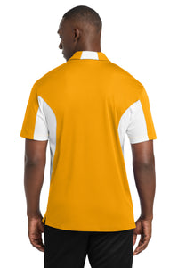 Sport-Tek Side Blocked Micropique Sport-Wick Polo - Gold/ White Back
