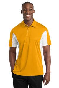 Sport-Tek Side Blocked Micropique Sport-Wick Polo - Gold/ White