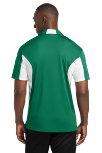Sport-Tek Side Blocked Micropique Sport-Wick Polo - Kelly Green/ White Back