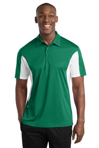 Sport-Tek Side Blocked Micropique Sport-Wick Polo - Kelly Green/ White