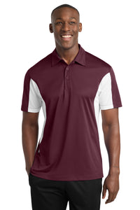 Sport-Tek Side Blocked Micropique Sport-Wick Polo - Maroon/ White