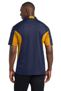 Sport-Tek Side Blocked Micropique Sport-Wick Polo - True Navy/ Gold Back