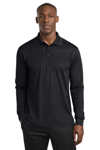 Sport-Tek Long Sleeve Micropique Sport-Wick Polo - Black