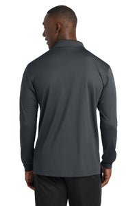 Sport-Tek Long Sleeve Micropique Sport-Wick Polo - Iron Grey Back