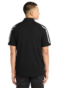 Sport-Tek Tricolor Shoulder Micropique Sport-Wick Polo - Black/ Iron Grey/ White Back