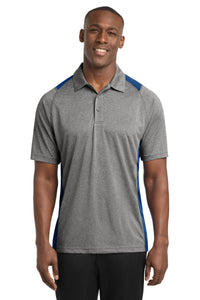 Sport-Tek Heather Colorblock Contender Polo - Vintage Heather/ Royal