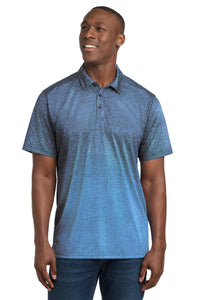 Sport-Tek  Ombre Heather Polo - Carolina Blue/ True Navy