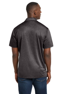 Sport-Tek  Ombre Heather Polo - Iron Grey/ Black Back