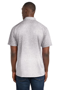 Sport-Tek  Ombre Heather Polo - White/ Graphite Back