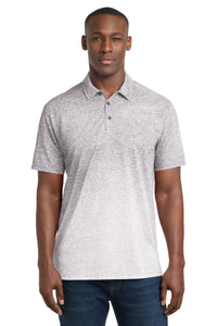 Sport-Tek  Ombre Heather Polo - White/ Graphite