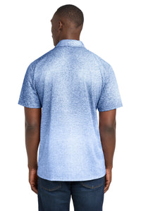 Sport-Tek  Ombre Heather Polo - White/ True Royal Back