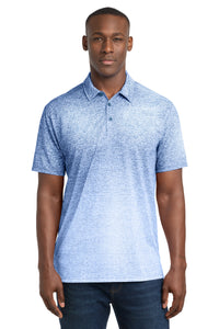 Sport-Tek  Ombre Heather Polo - White/ True Royal