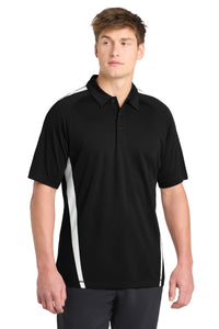 Sport-Tek PosiCharge Micro-Mesh Colorblock Polo - Black/ White