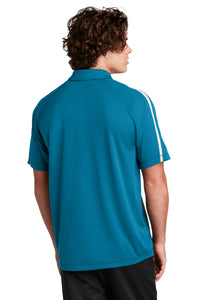 Sport-Tek PosiCharge Micro-Mesh Colorblock Polo - Blue Wake/ White Back