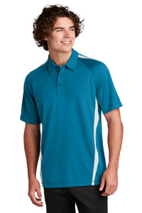 Sport-Tek PosiCharge Micro-Mesh Colorblock Polo - Blue Wake/ White