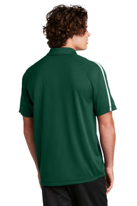 Sport-Tek PosiCharge Micro-Mesh Colorblock Polo - Forest Green/ White Back
