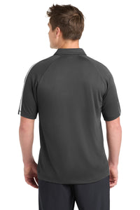 Sport-Tek PosiCharge Micro-Mesh Colorblock Polo - Iron Grey/ White Back