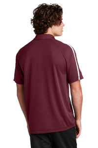Sport-Tek PosiCharge Micro-Mesh Colorblock Polo - Maroon/ White Back