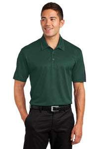 Sport-Tek PosiCharge Active Textured Colorblock Polo - Forest Green/ Grey